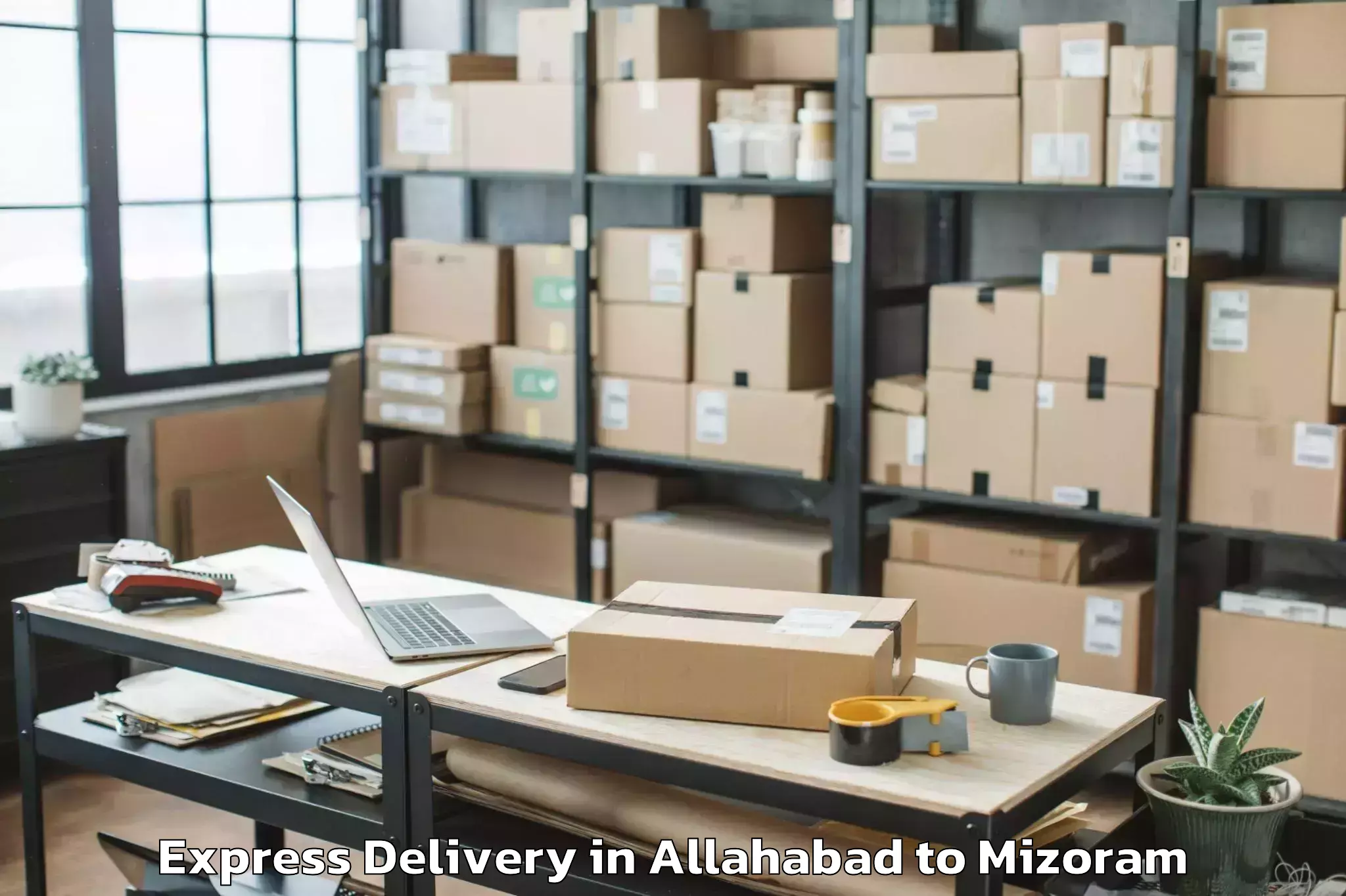 Leading Allahabad to Icfai University Mizoram Aizaw Express Delivery Provider